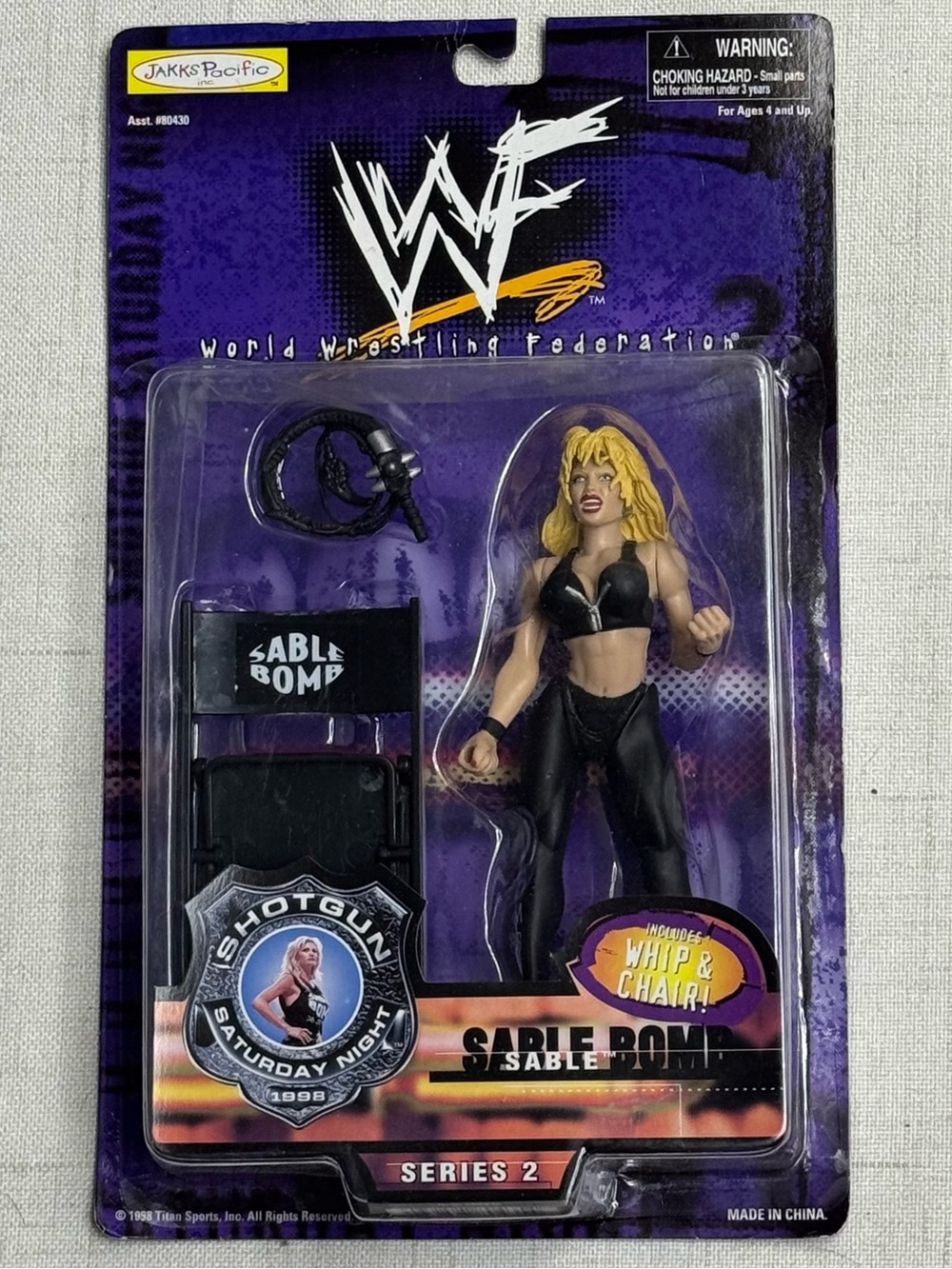 1999 WWF Jakks Pacific Shotgun Saturday Night Series 2 "Sable Bomb" Sable